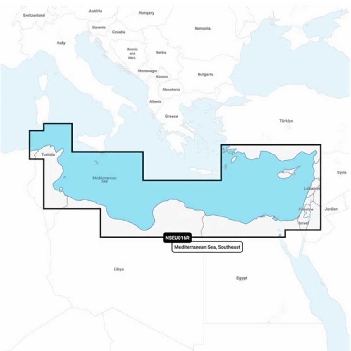 Carte Garmin Navionics+ - Zone EUROPE DU SUD EU016R - Mer Méditerranée, Sud-Est / NS-EU016R