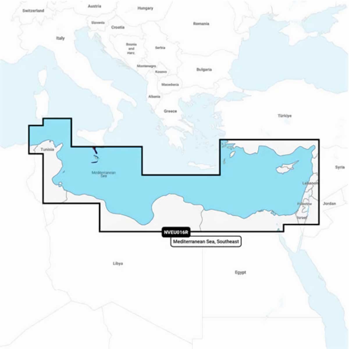 Carte Garmin Navionics Vision+ - Zone EUROPE DU SUD EU016R - Mer Méditerranée, Sud-Est / NV-EU016R