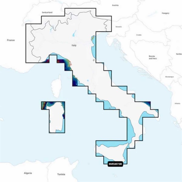 Carte Garmin Navionics Vision+ - Zone EUROPE DU SUD EU073R - Italie, Lacs & Rivières / NV-EU073R - N°5 - comptoirnautique.com