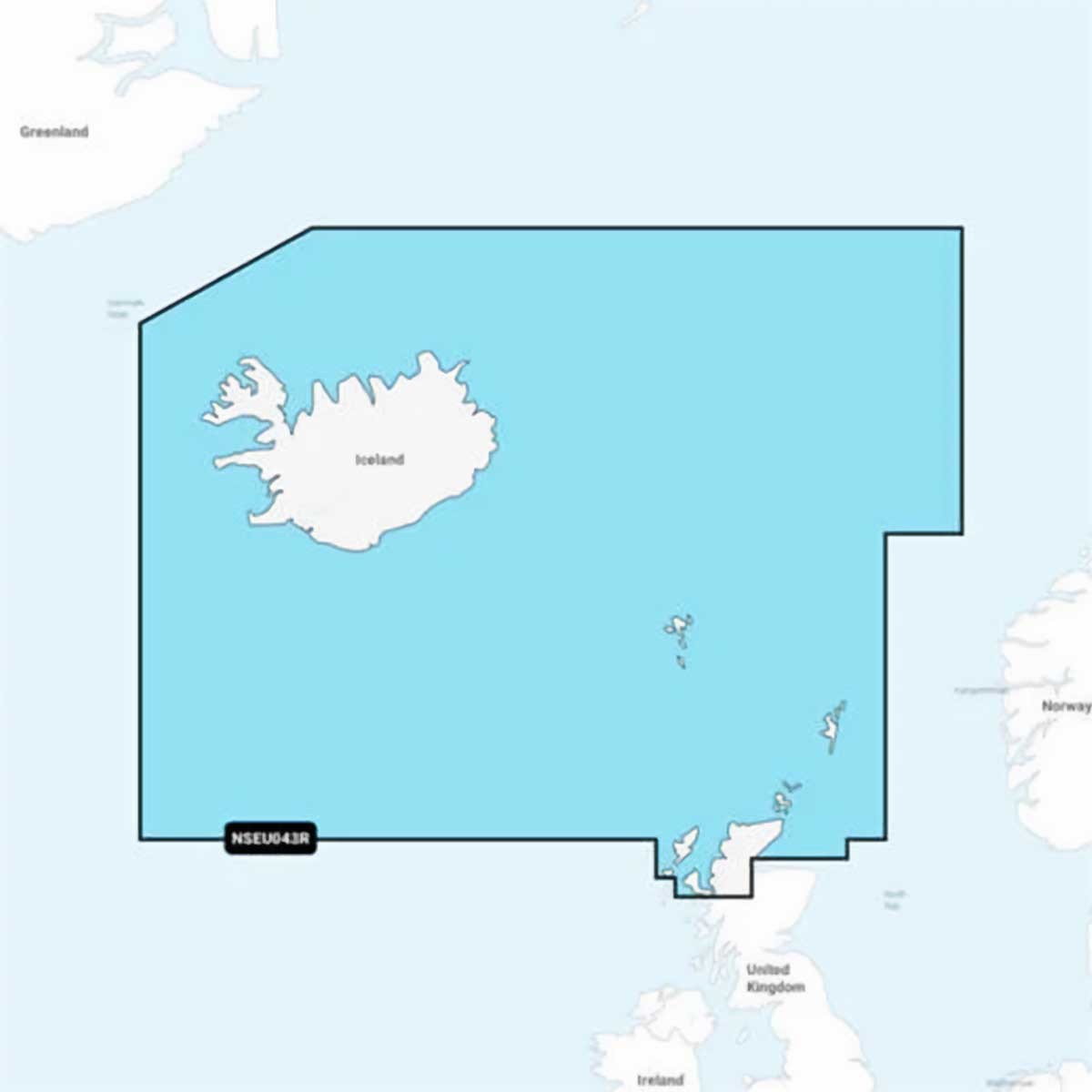 Carte Garmin Navionics+ - Zone EUROPE DU NORD EU043R - L'Islande aux Orcades / NS-EU043R