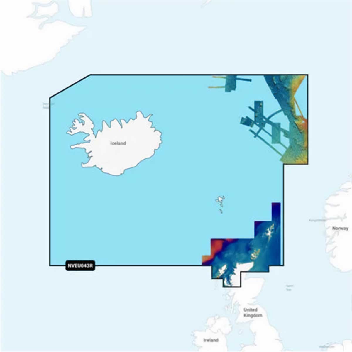 Carte Garmin Navionics Vision+ - Zone EUROPE DU NORD EU043R - L'Islande aux Orcades / NV-EU043R