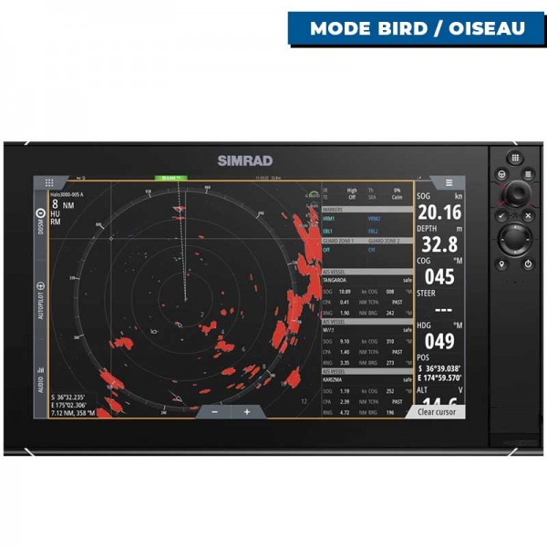 Radar poutre Simrad Halo 2000 mode Bird / Oiseau - N°14 - comptoirnautique.com 