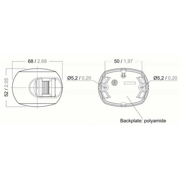 Feu de poupe à LED Série 34 Aqua Signal Dimensions - N°2 - comptoirnautique.com