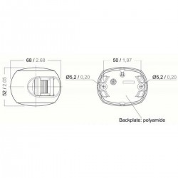 Feu bâbord à LED Série 34 Aqua Signal dimensions