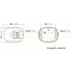 Feu tribord à LED Série 34 Aqua Signal dimensions - N°2 - comptoirnautique.com