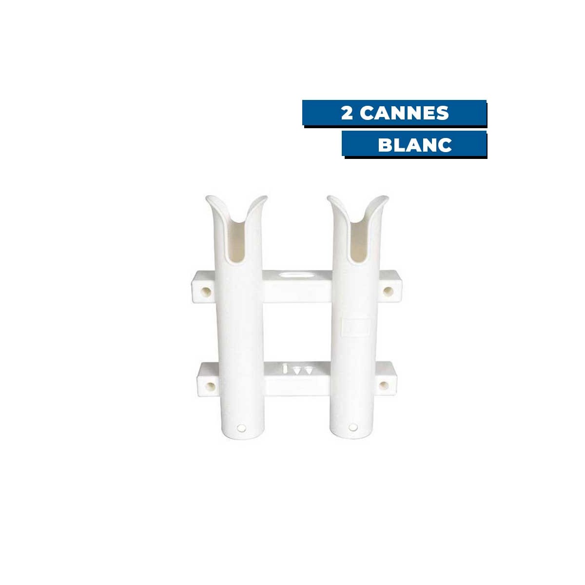 Porte cannes fixe en PVC Seanox 2 cannes blanc