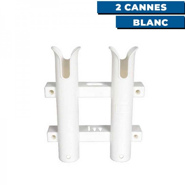 Porte cannes fixe en PVC Seanox 2 cannes blanc - N°3 - comptoirnautique.com
