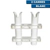 Porte cannes fixe en PVC Seanox 2 cannes blanc dos - N°4 - comptoirnautique.com