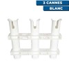 Porte cannes fixe en PVC Seanox 3 cannes blanc dos - N°6 - comptoirnautique.com