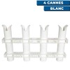 Porte cannes fixe en PVC Seanox 4 cannes blanc dos - N°8 - comptoirnautique.com