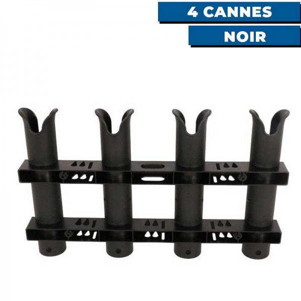 Porte cannes fixe en PVC Seanox 4 cannes noir dos - N°14 - comptoirnautique.com