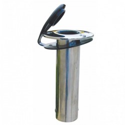Porte canne encastrable avec bouchon ouvert Seanox