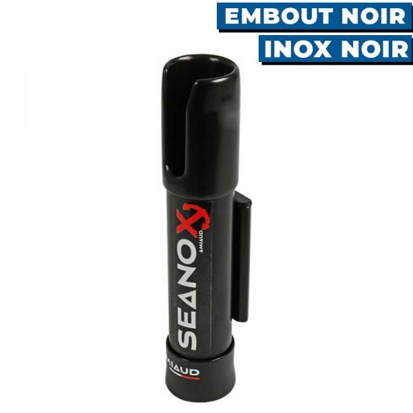Porte canne ouvert amovible pour fixation glissière Seanox embout noir et inox noir - N°4 - comptoirnautique.com 