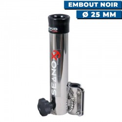 Porte canne à orientation rapide Inox avec bride Seanox embout noir et Ø25 mm