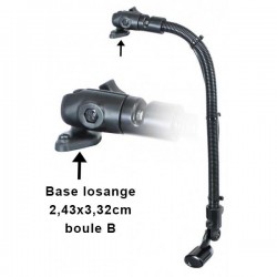 Support de sonde flexible pour kayak - boule B, base losange