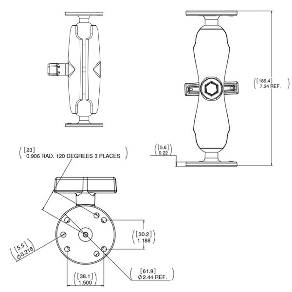 Support Horizontal pour GARMIN ECHOMAP ET STRIKER 4" - N°3 - comptoirnautique.com