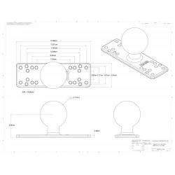 Platine RAM - Boule D pour GARMIN et LOWRANCE 9 à 12"