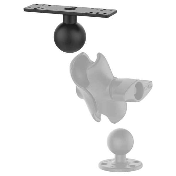 Platine RAM - Boule D pour GARMIN et LOWRANCE 9 à 12" - N°1 - comptoirnautique.com