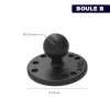 Base Ronde à visser RAM - Boule B - N°4 - comptoirnautique.com