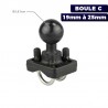 Base RAM boule C à fixer sur tube de différent diamètre