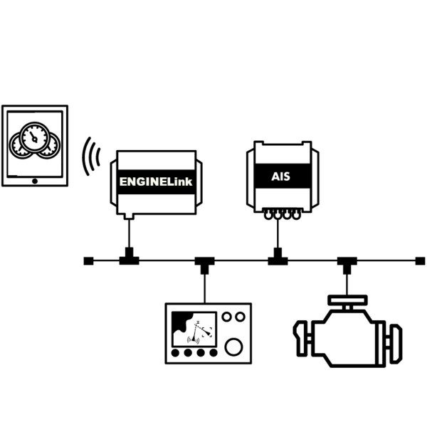 Interface données moteur ENGINElink Wifi NMEA 2000 Digital Yacht installation - N°5 - comptoirnautique.com