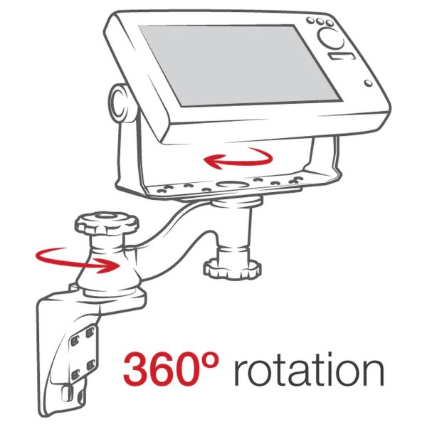 Support de montage Latéral pour Echomap, GPS Map, Striker, HDS Live/Pro, de 5" à 16" - N°4 - comptoirnautique.com