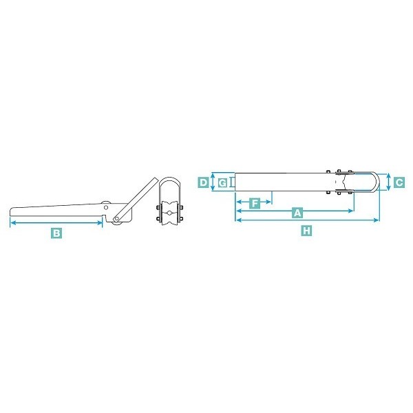 Davier d'étrave pour DELTA et DTX jusqu'à 16 kg - N°1 - comptoirnautique.com