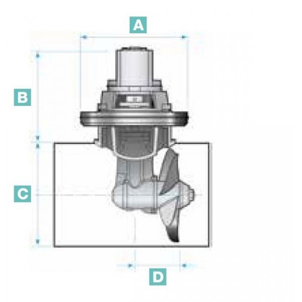 185TT hydraulic thruster 7.0KW 5.9 CC - bronze - N°2 - comptoirnautique.com