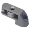 Schienenstopper mit Kontrollrea für 32 mm T-Schiene