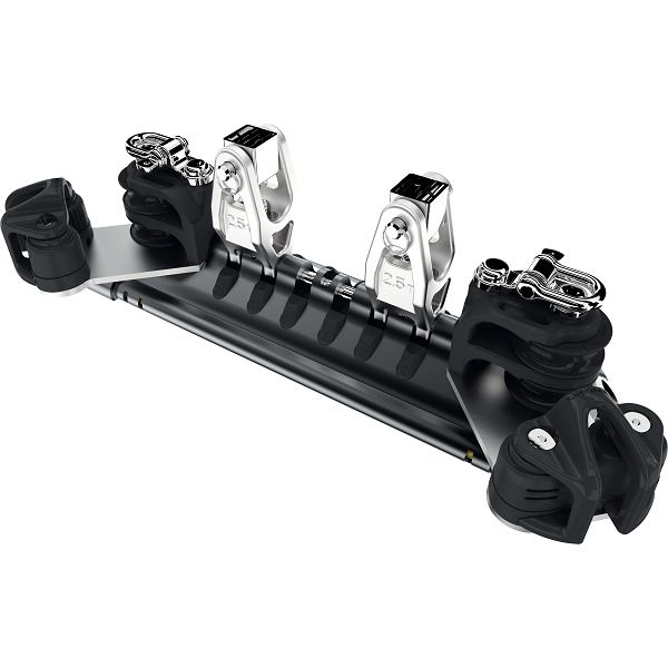 Torlon ball bearing HG carriage - 2 T3 cardan shafts, double sheaves, ringot & cleat - T2 - N°1 - comptoirnautique.com
