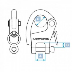 Carabiner for pulley - 90 mm