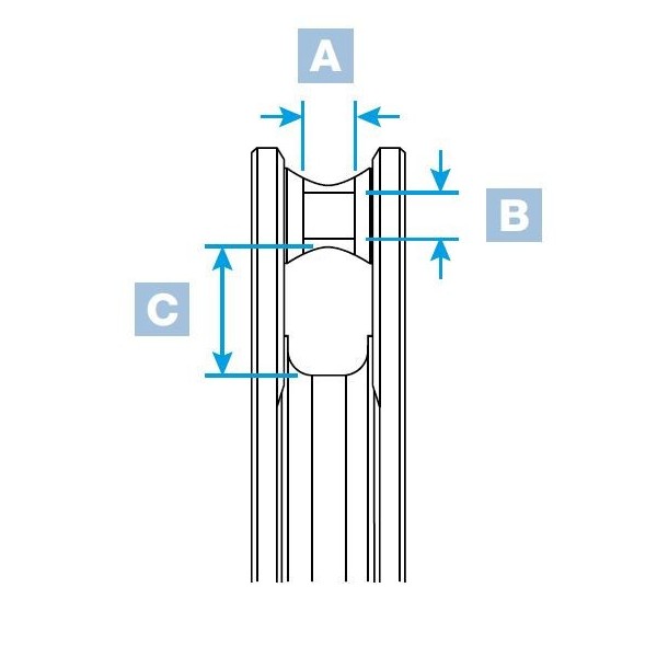 Bozzello per drizze Racing HR - 60 mm - N°2 - comptoirnautique.com