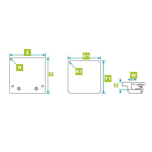 Flush-Panel T. 575x551 - grau - N°2 - comptoirnautique.com
