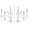 Left-hand replacement handle kit, standard front window 1998 - N°2 - comptoirnautique.com