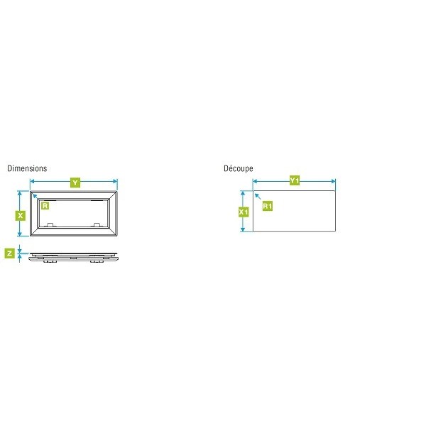 Flush-Fenster mit Gehrung T3 - grau - N°2 - comptoirnautique.com