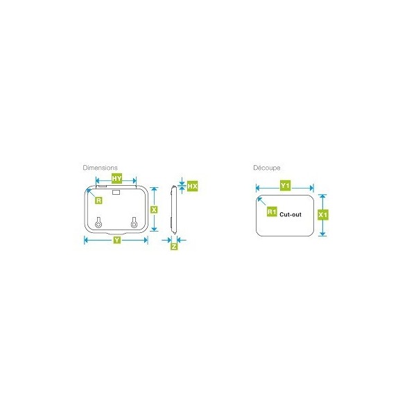 Escotilha de convés Ocean T10 - com rebordo de 25 mm - N°2 - comptoirnautique.com