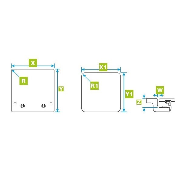 Painel de convés embutido T10 - cinzento - N°2 - comptoirnautique.com