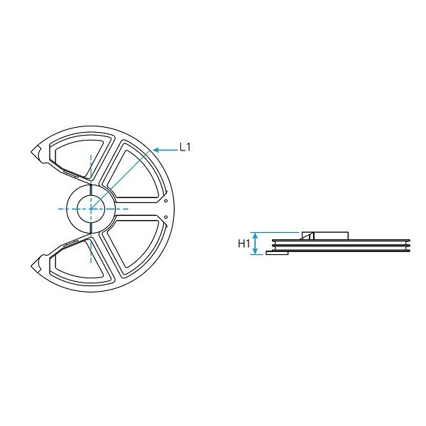 High-strength aluminium alloy 260° sector - 152mm - N°2 - comptoirnautique.com