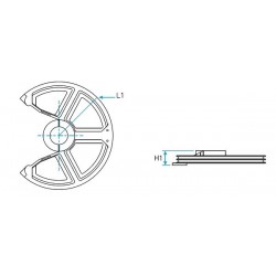 Settore a 260° in lega di...