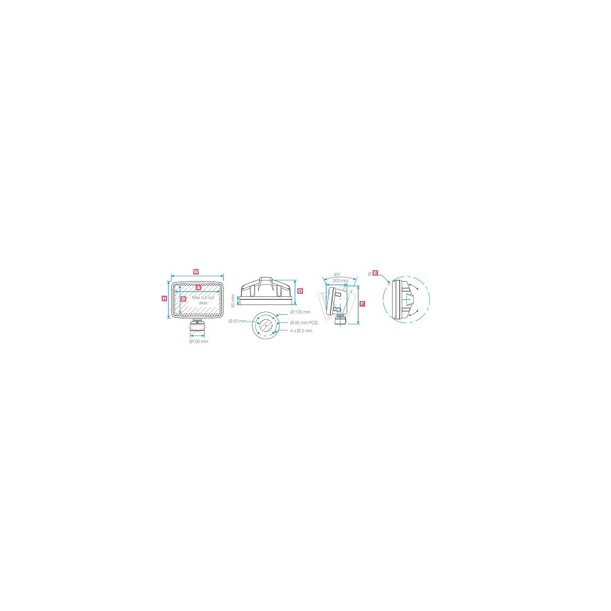 Lewmar Console de pont 8'' 89400435 - Comptoir Nautique