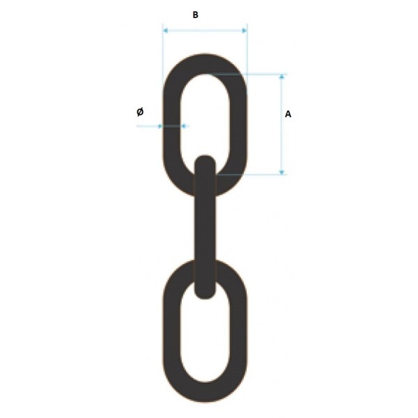 Ø 8 mm galvanized chain - ISO - N°2 - comptoirnautique.com