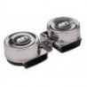 Compact double electric horn 12V - stainless steel