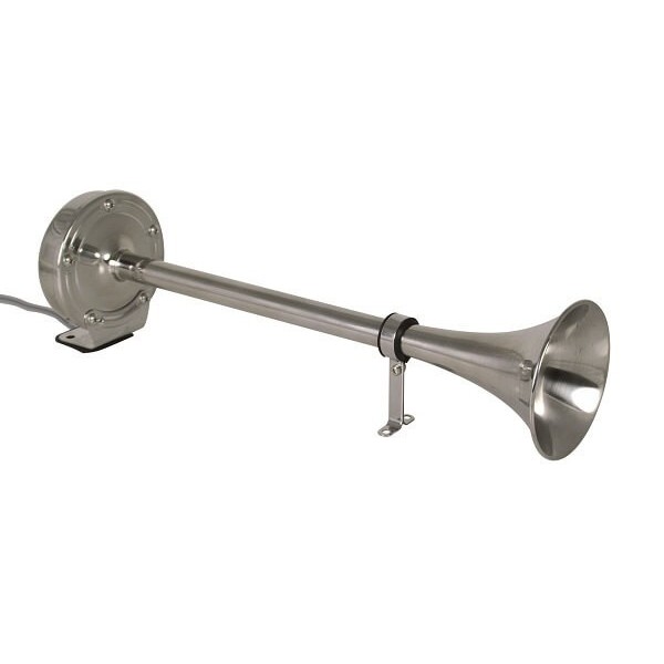 Single horn 24V - stainless steel - N°1 - comptoirnautique.com 