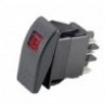 Single-pole rocker switch with (on)-off lighting