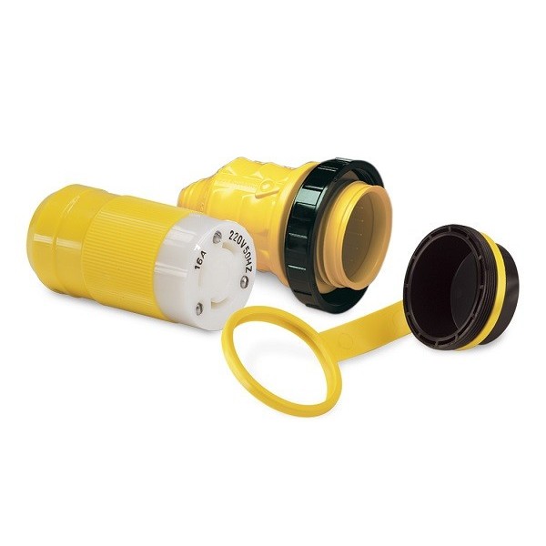 Kit fiche + capuchon étanche + couvercle - 16A - N°1 - comptoirnautique.com