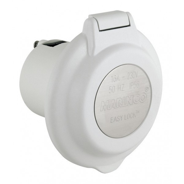 Enchufe redondo estanco 16A/230V - plástico - N°1 - comptoirnautique.com