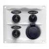 Cuadro eléctrico con 3 interruptores 20A + encendedor IP56 negro - N°1 - comptoirnautique.com