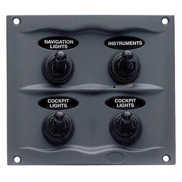 Quadro elétrico com 4 interruptores 20A IP56 - N°1 - comptoirnautique.com