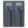 Quadro elettrico con 16 interruttori CC e voltmetro analogico + amperometro - N°1 - comptoirnautique.com