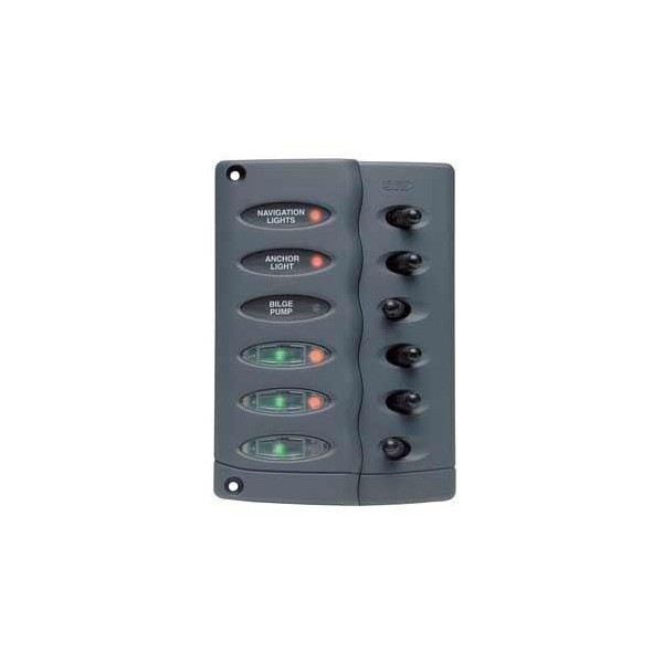 Contour switch panel 6 switches 20A IP56 - N°1 - comptoirnautique.com